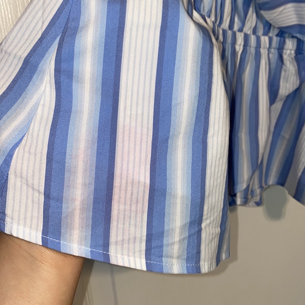 EXPRESS STRIPED WRAP TOP - Picture 5 of 9